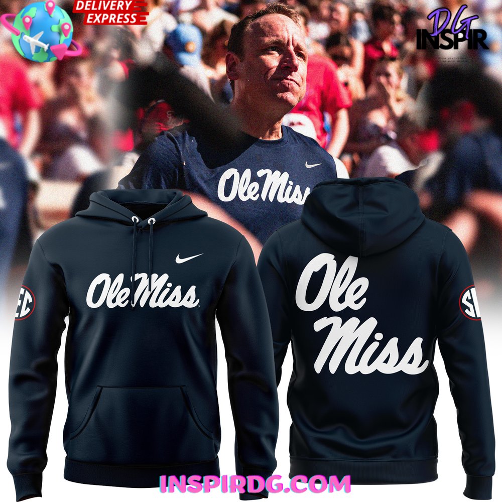 Ole Miss Rebels 2024 Navy Hoodie InspirDG