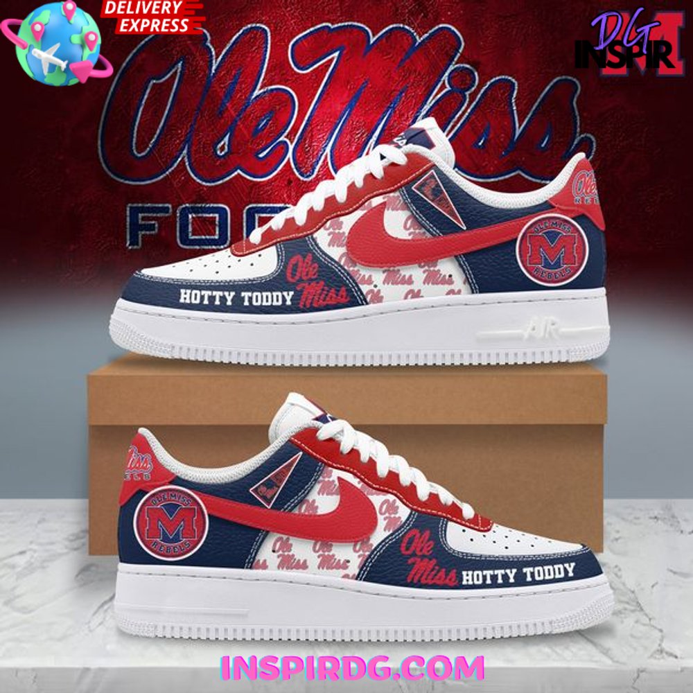Ole Miss Rebels Hotty Toddy Nike Air Force 1 Ole Miss Rebels Hotty Toddy Nike Air Force 1