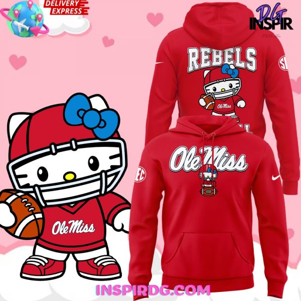Ole Miss Rebels x Hello Kitty 2024 Red Hoodie