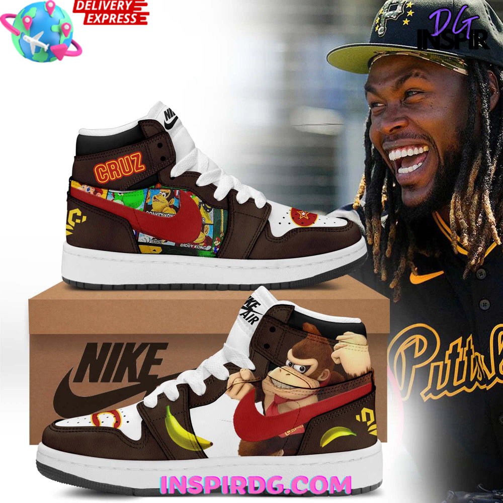 Pittsburgh Pirates Donkey Kong Nike Air Jordan 1 Pittsburgh Pirates Donkey Kong Nike Air Jordan 1