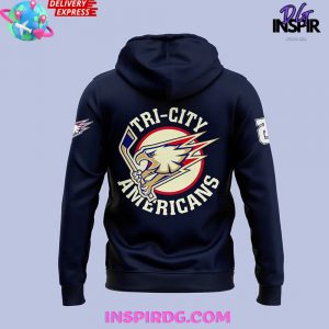 TriCity Americans Hockey 2024 Navy Hoodie
