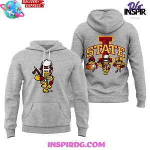 Iowa State Football Cardinal Mascot 2024 Grey Hoodie