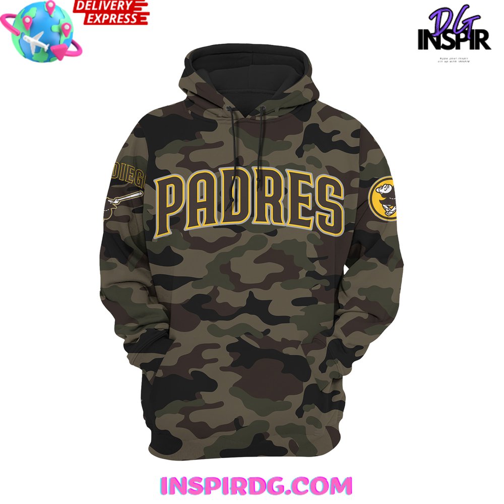 San Diego Padres Camo 2024 Hoodie InspirDG