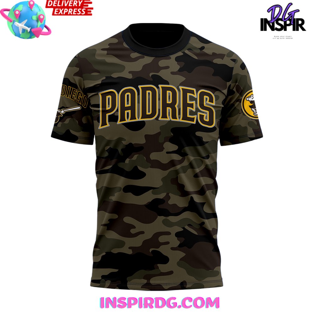 San Diego Padres Camo 2024 T Shirt InspirDG