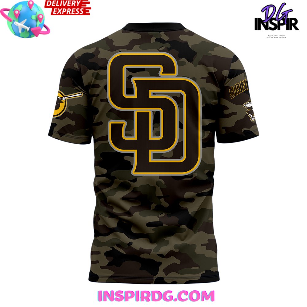 San Diego Padres Camo 2024 T Shirt InspirDG