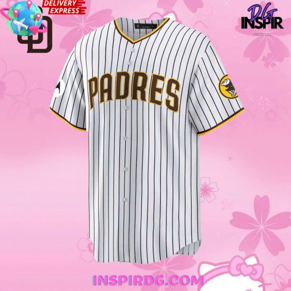 San Diego Padres Hello Kitty 50th Anniversary Stripe Baseball Jersey