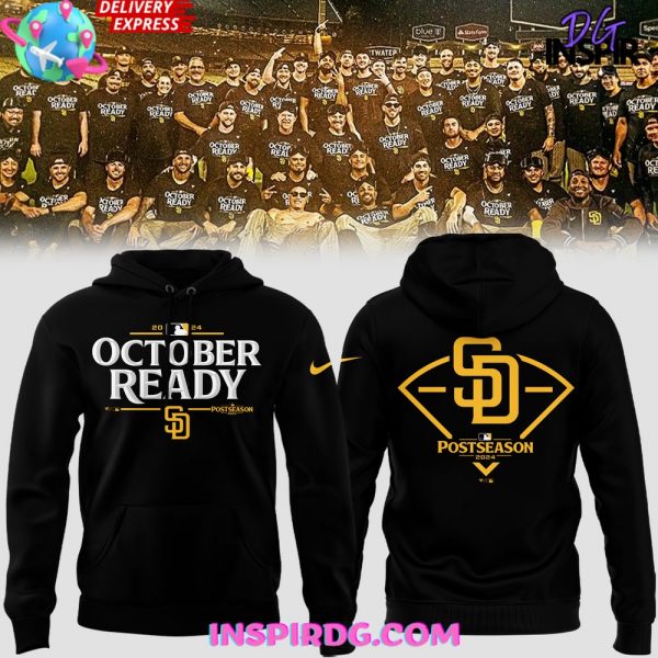 San Diego Padres October Ready 2024 Black Hoodie