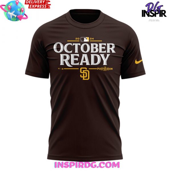 San Diego Padres October Ready 2024 Brown T-Shirt