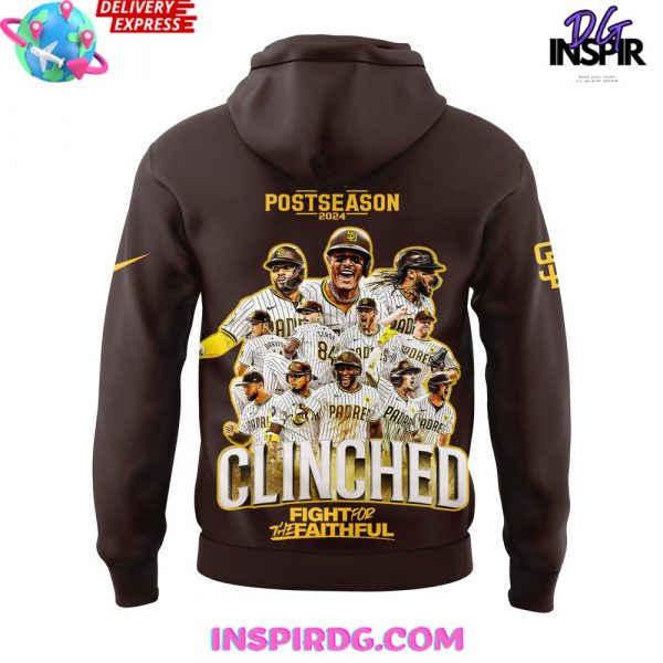 San Diego Padres October Ready Clinched 2024 Brown Hoodie