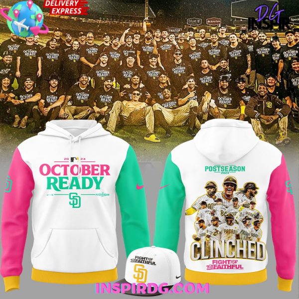 San Diego Padres October Ready Clinched 2024 Hoodie