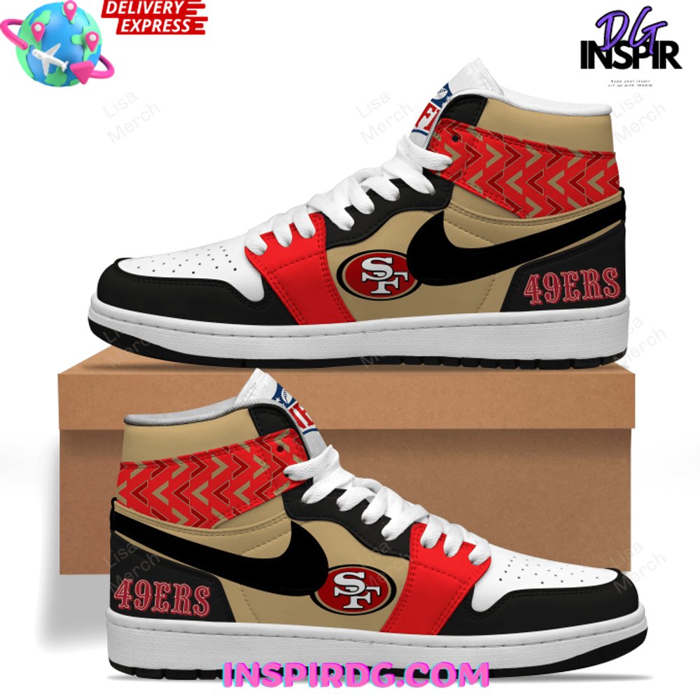 San Francisco 49ers Football Nike Air Jordan 1 Sneaker InspirDG