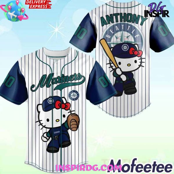 Seattle Mariners x Hello Kitty Custom Baseball Jersey