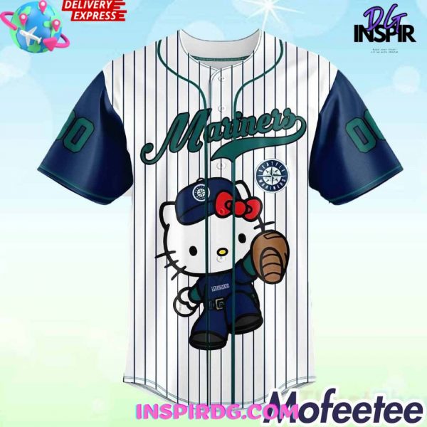 Seattle Mariners x Hello Kitty Custom Baseball Jersey