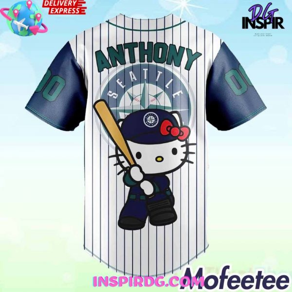 Seattle Mariners x Hello Kitty Custom Baseball Jersey