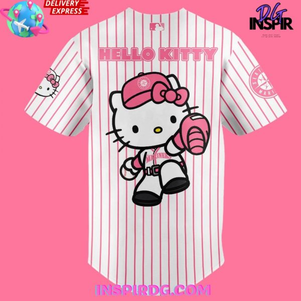 Seattle Mariners x Hello Kitty Stripe Baseball Jersey