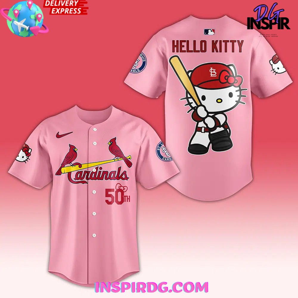 St. Louis Cardinals x Hello Kitty 50th Anniversary Baseball Jersey