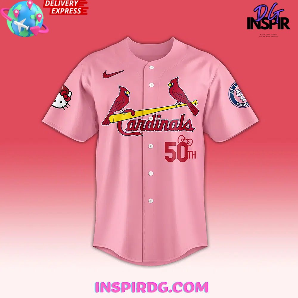 St. Louis Cardinals x Hello Kitty 50th Anniversary Baseball Jersey InspirDG