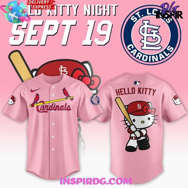 St. Louis Cardinals x Hello Kitty Night 2024 Pink Baseball Jersey