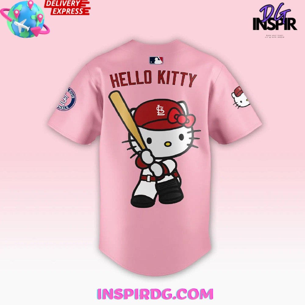 St. Louis Cardinals x Hello Kitty Night 2024 Pink Baseball Jersey InspirDG