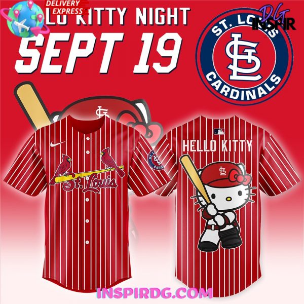 St. Louis Cardinals x Hello Kitty Night 2024 Red Baseball Jersey