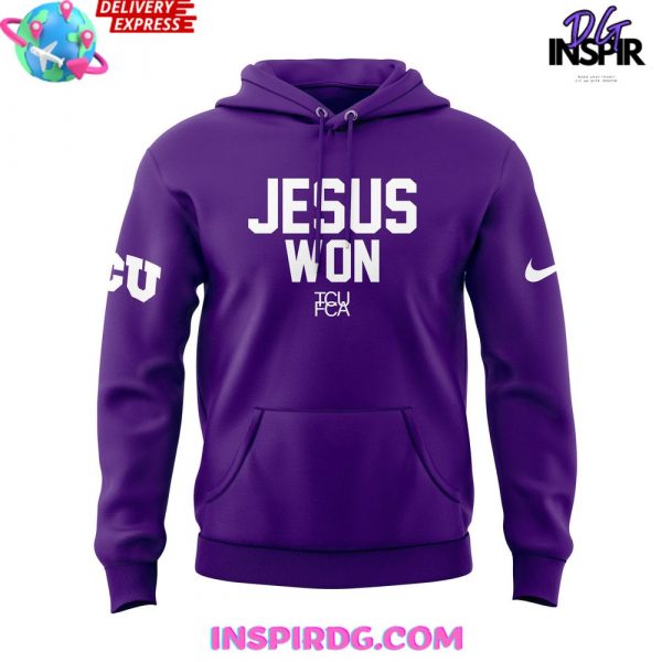 TCU Football Jesus Won 2024 Purple Hoodie