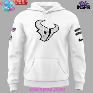 Houston Texans Salute to Service 2024 White Hoodie InspirDG