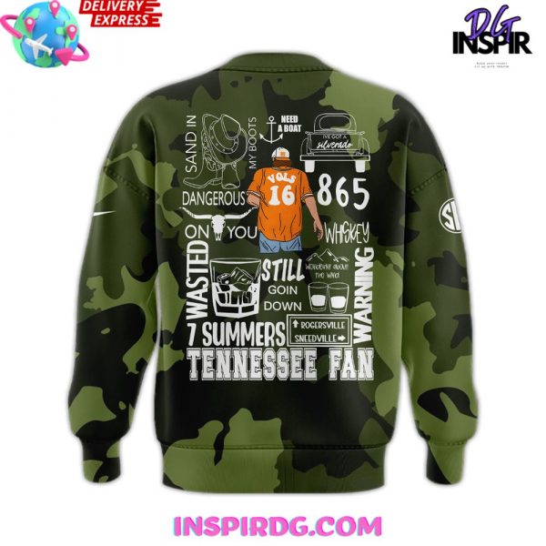 Tennessee Volunteers Morgan Wallen Neyland Stadium 2024 Camo Sweatshirt