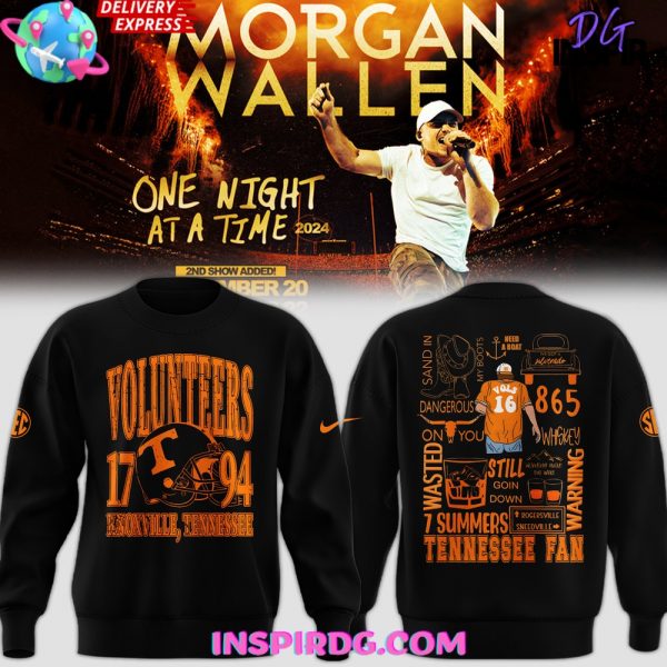 Tennessee Volunteers x Morgan Wallen 2024 Black Sweatshirt