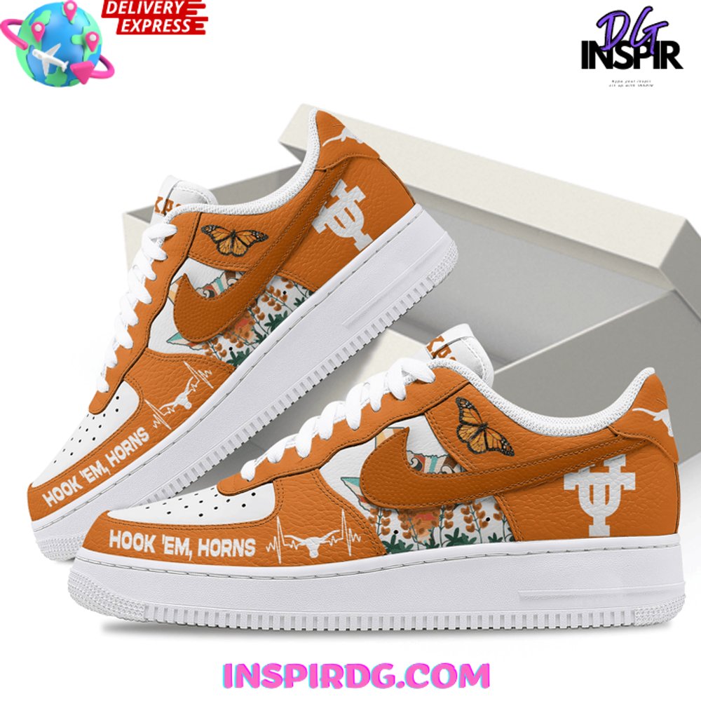 Texas Longhorns Limited Edition Nike Air Force 1 Sneaker InspirDG