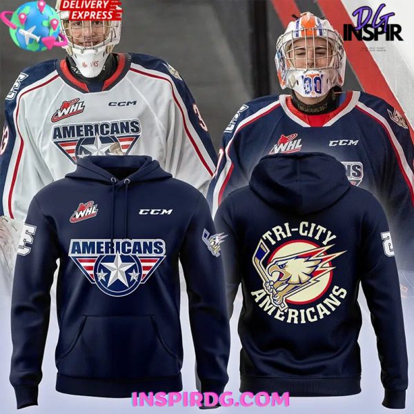 Tri-City Americans Hockey 2024 Navy Hoodie