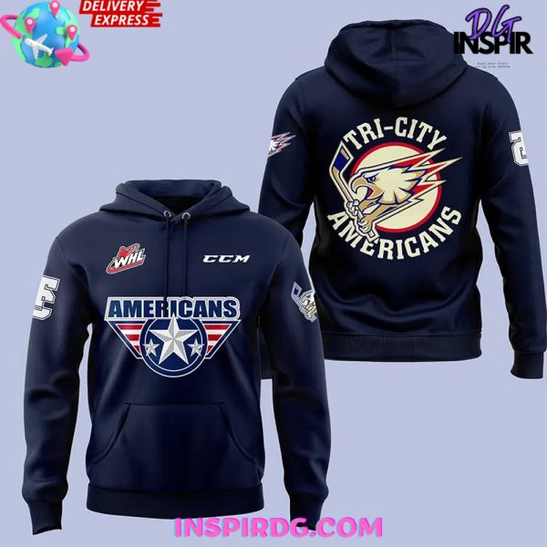 Tri-City Americans Hockey 2024 Navy Hoodie
