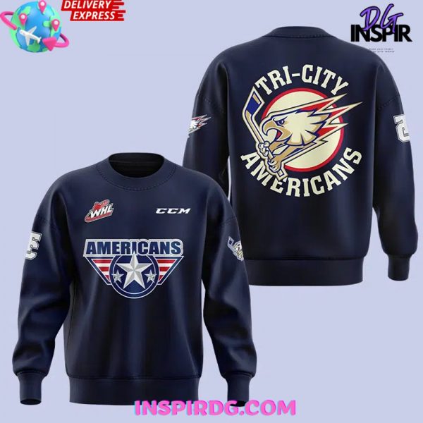 Tri-City Americans Hockey 2024 Navy Sweatshirt