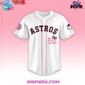 Houston Astros x Hello Kitty Night White Baseball Jersey