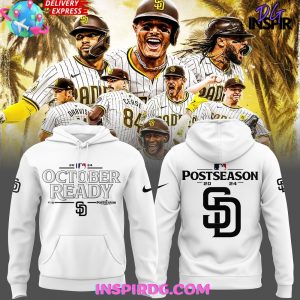 San Diego Padres October Ready 2024 White Hoodie