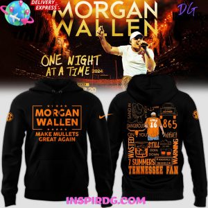 Tennessee Volunteers Morgan Wallen Make Mullets Great Again 2024 Black Hoodie