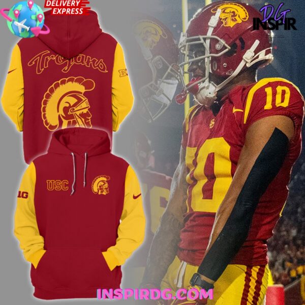 USC Trojans Big Ten 2024 Red Gold Hoodie