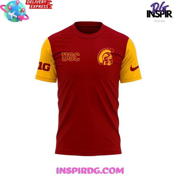 USC Trojans Big Ten 2024 Red Gold T-Shirt