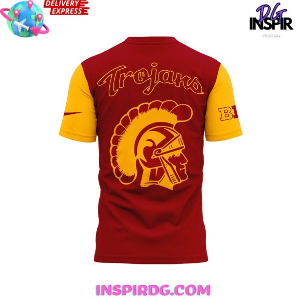 USC Trojans Big Ten 2024 Red Gold T-Shirt
