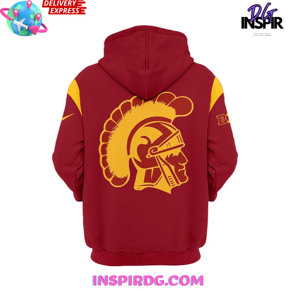 USC Trojans Big Ten 2024 Red Hoodie InspirDG