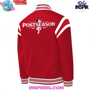 Philadelphia Phillies October Ready Postseason 2024 Red Baseball Jacket