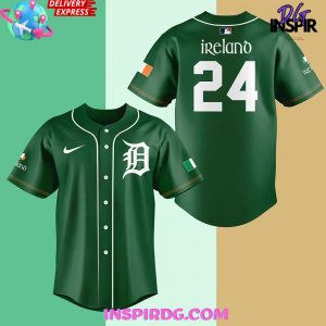 Detroit Tigers Irish Heritage Month 2024 Baseball Jersey InspirDG