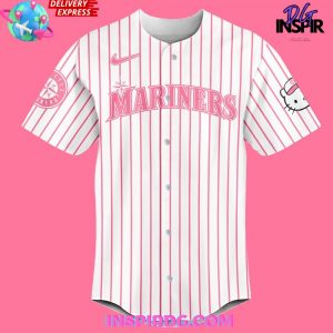 Seattle Mariners x Hello Kitty Stripe Baseball Jersey InspirDG