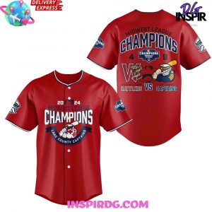 Lake County Captains Midwest League Champions 2024 Red Baseball Jersey