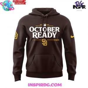 San Diego Padres October Ready Clinched 2024 Brown Hoodie