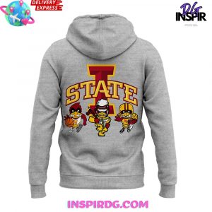 Iowa State Football Cardinal Mascot 2024 Grey Hoodie