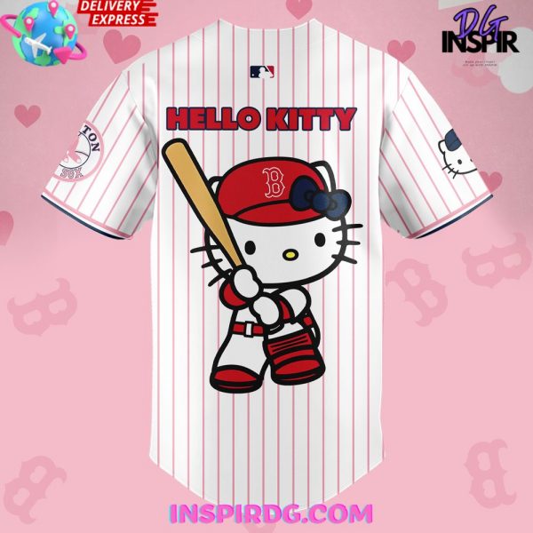 Boston Red Sox x Hello Kitty Night 2024 Stripe Baseball Jersey