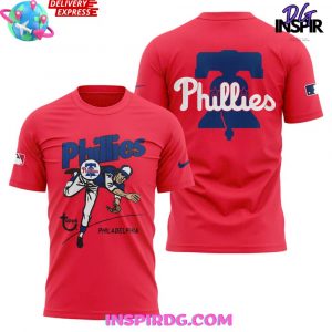Homage x Topps Red Philadelphia Phillies Tri-Blend T-Shirt