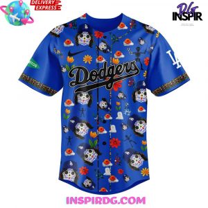 Los Angeles Dodgers Dia De Los 2024 Blue Baseball Jersey