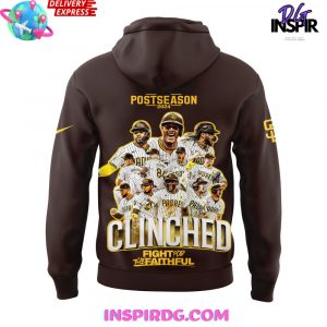 San Diego Padres October Ready Clinched 2024 Brown Hoodie