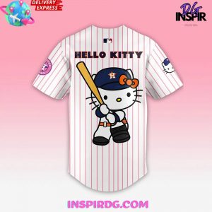Houston Astros Hello Kitty Stripe Baseball Jersey